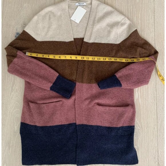 NWT Madewell Size XS Colorblock Open Cardigan Merino Alpaca Wool Blend Very Soft - Picture 4 of 5